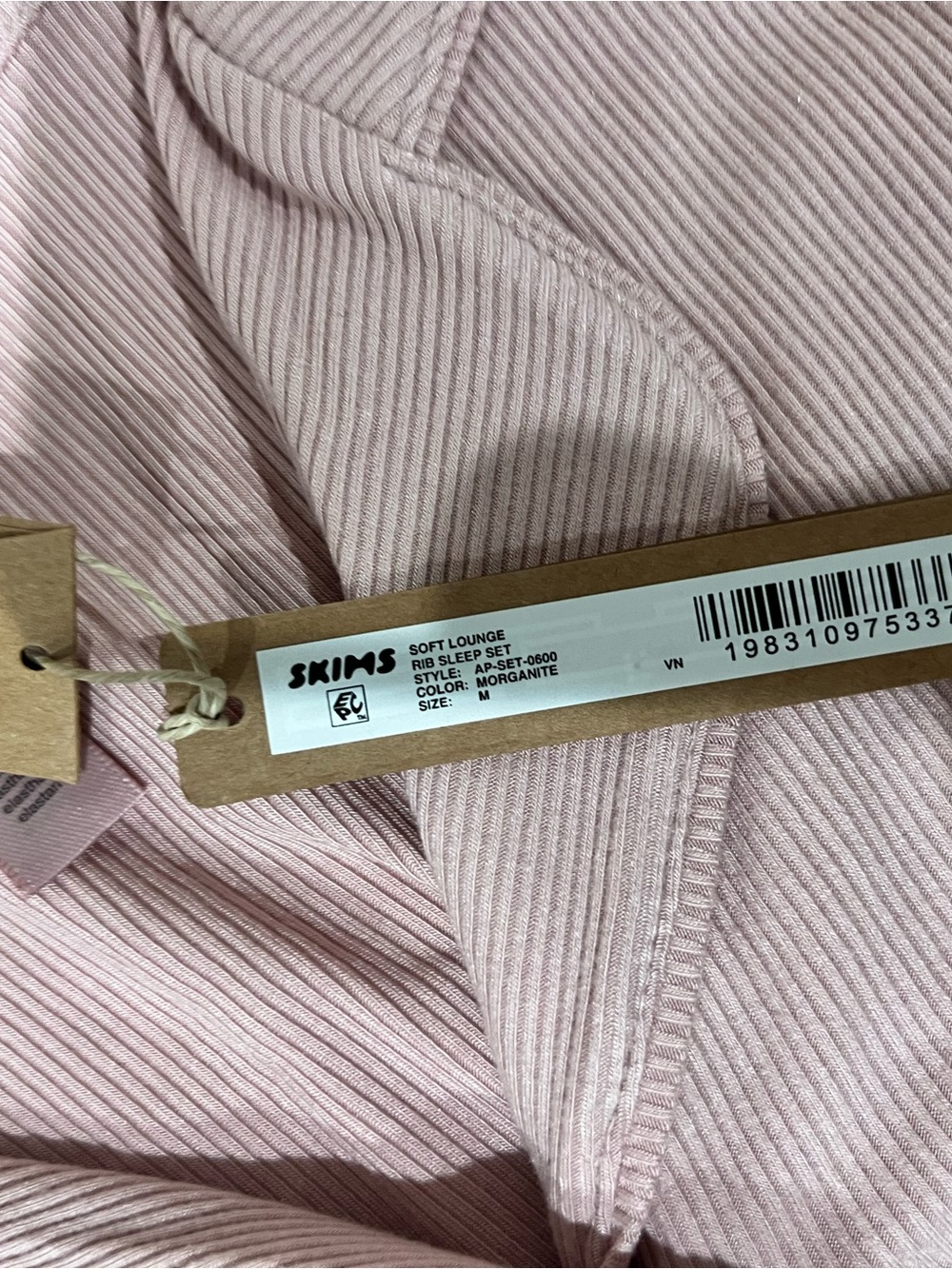 SKIMS Long-Sleeve Button Pajama Set — Dusty Rose - Picture 7 of 13